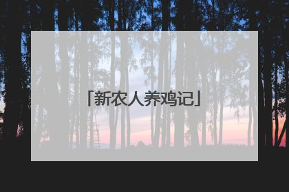 新农人养鸡记